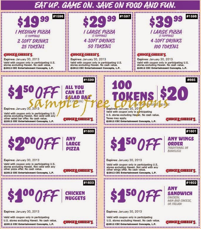 Chuck e cheese coupons california We have also included newly promoted items and a section on the latest Golden Corral coupons in the comment section. You can also add comments, praise or suggestions yourself in the coment section.